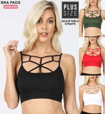 plus size caged bralette