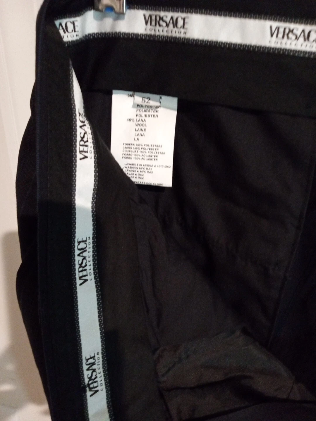 pantalone versace uomo 52 colore grigio righe