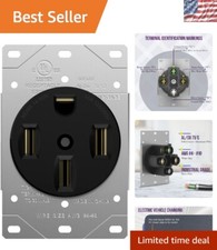 High-Quality 50 Amp 125/250V Outlet for Electric Vehicles & Ranges - UL Listed