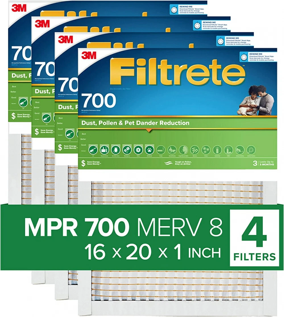 Filtrete 16x20x1 AC Furnace Air Filter Merv 8 MPR 700 Dust 4