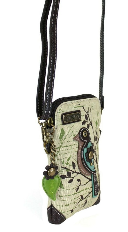 Chala Safari Giraffe Print Crossbody Phone Bag - Convertible Strap, 5" X 7.5" X 1"