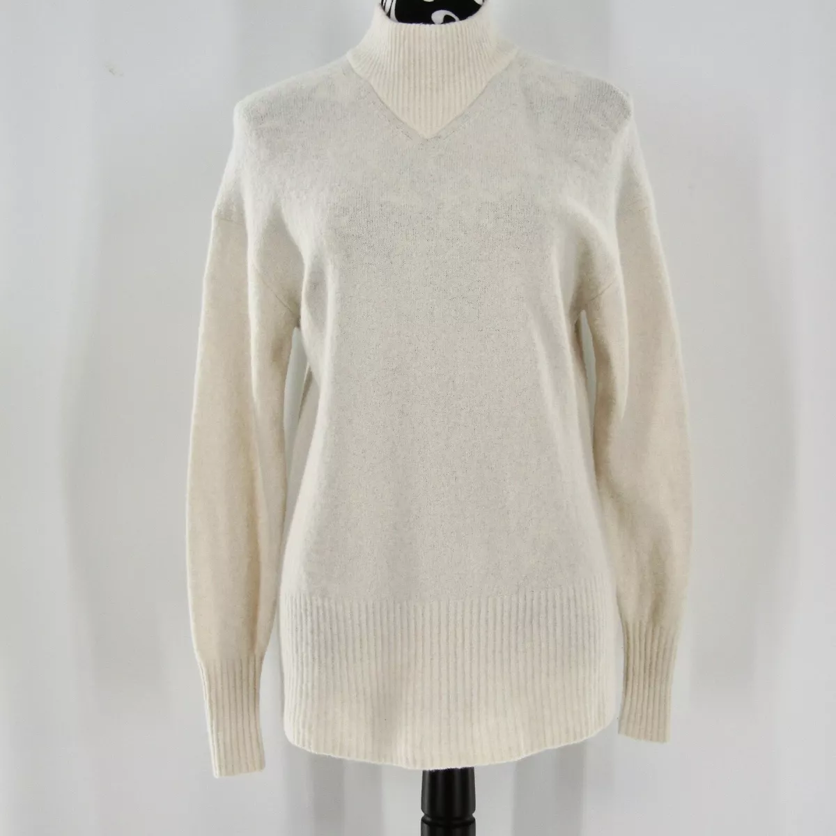 EVERLANE Wool Yak Ivory Cozy Stretch Pullover Sweater XXS Ribbed