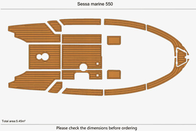 Sessa Marine 550 Cockpit Boat Marine EVA Pads Faux Teak Flooring Mats