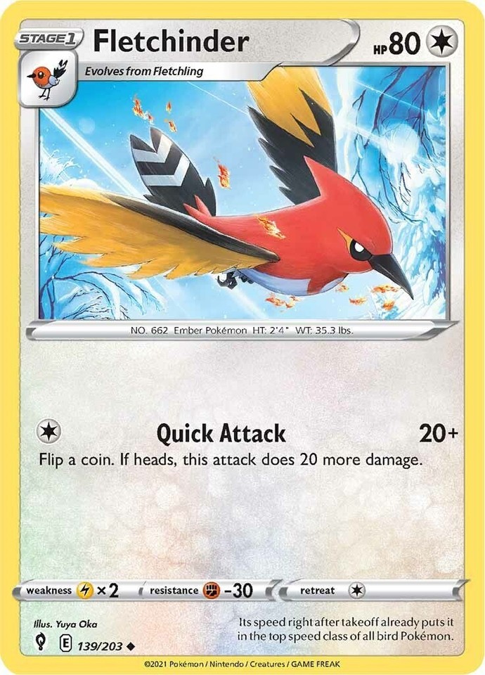 Fletchinder 139/203 SWSH07: Evolving Skies - 1 of 1