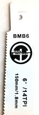 Reciprocating Saw Blades for METAL 6'' inch 14TPI 10 Blades GA BMB6