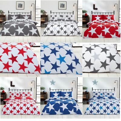 Reversible Teenage Boy Etoile Stars Converse Style Duvet Quilt Cover Bedding Set