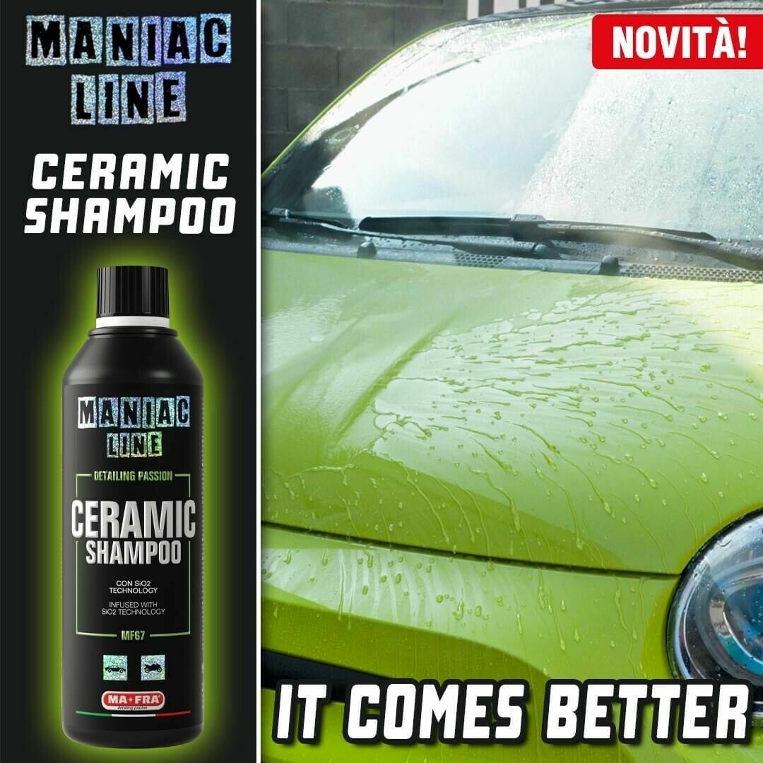 Shampoo Auto Ceramico Ma-Fra Con SiO2 - Lava, Sigilla E Protegge Per 90 Giorni, 500ml
