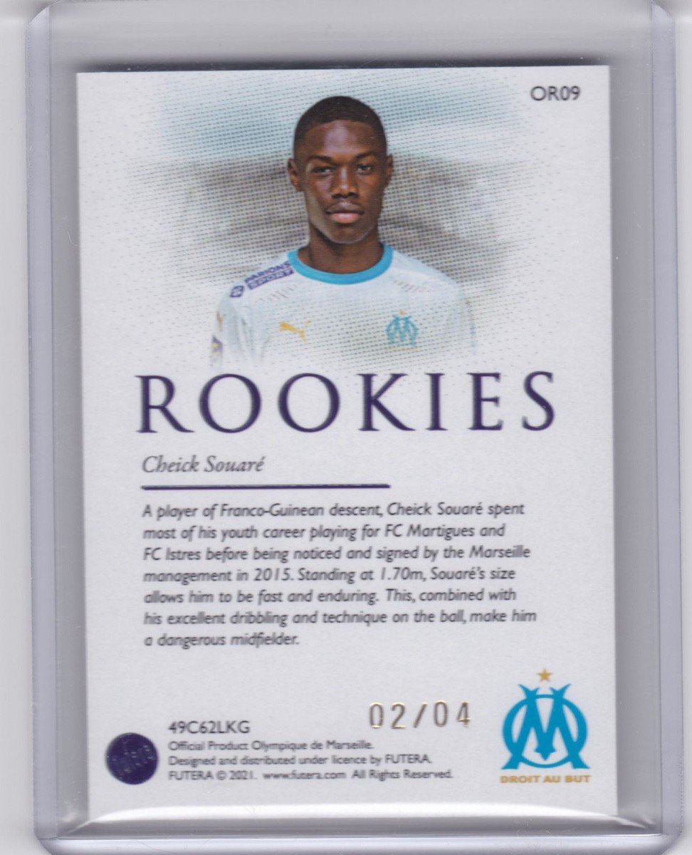 2021 Futera Unique Live Marseille Rookies Navy #09 Cheick Souare