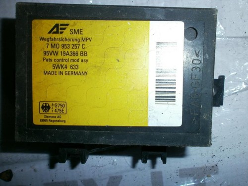 Volkswagen Sharan 1997 Immobiliser ECU 95VW19A366BB, 7M0953257C  #4776-74
