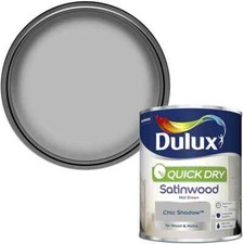 Dulux - Quick Drying Satinwood Paint For Wood & Metal - Chic Shadow - 750ml