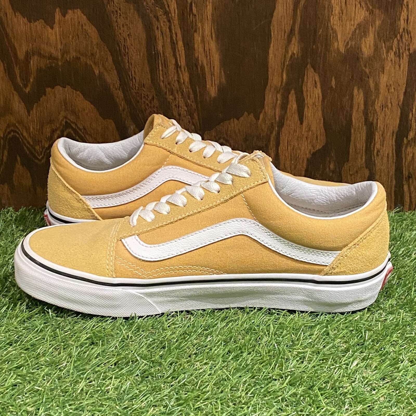 Vans Old Skool Skateboarding Low Sneakers Yellow / US Size Mens 6.5 Womens 8