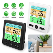 Digital LCD Indoor & Outdoor Weather Station Clock Calendar Thermometer Monitor