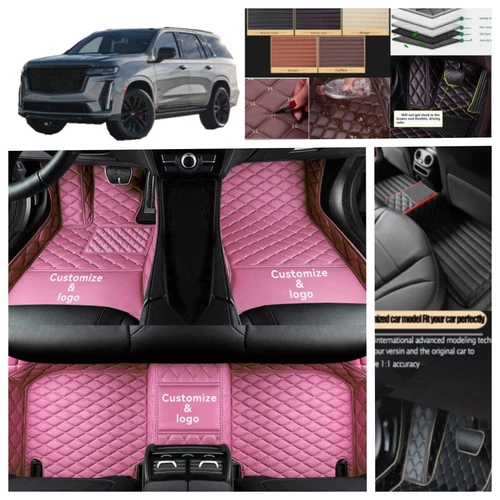 For Cadillac Eslacade 2002-2020 Car Floor Mats Custom PU Leather Auto Carpets - Imagen 41 de 44