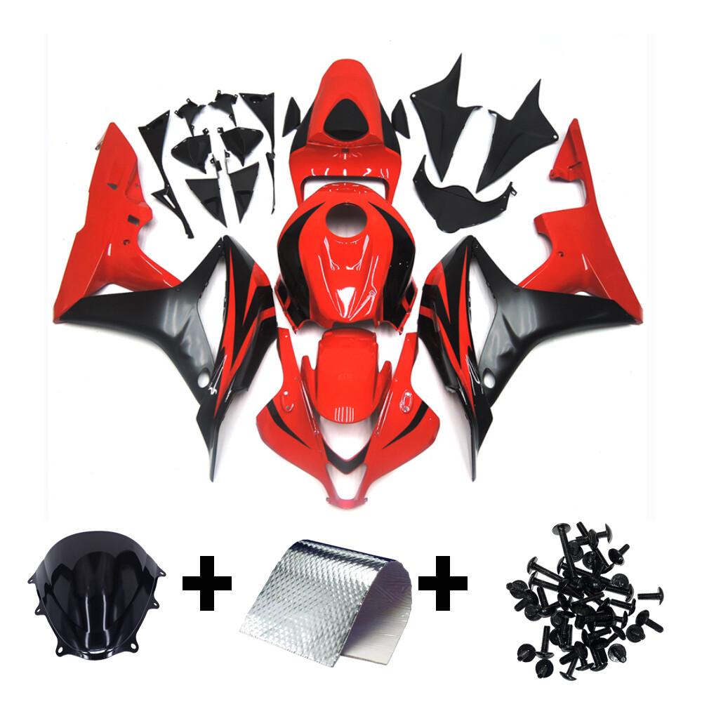 Red Black Fairing Kit for Honda CBR600RR F5 2007 2008 07 Injection ABS Bodywork