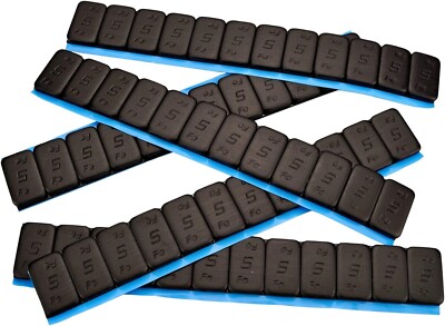 Klebegewichte Auswuchtgewichte 7x Riegel 12x5g Schwarz Stahlgewichte Kleberiegel