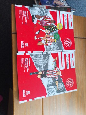 Sheffield United Heimprogramme x 2 2022/23 Coventry Millwall Neu Mint Conditio