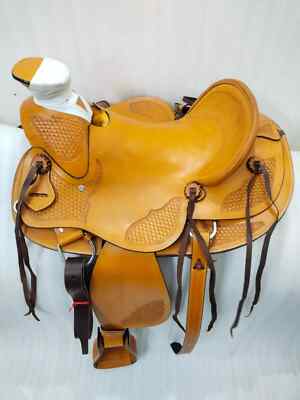 Selle Western Ridex 15 Pouces – Cuir – Traditionnelle – Pour Trail Et Corde – Fabriquée En Inde