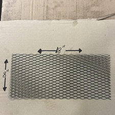 16 Gauge - 1/2 Expanded T-304 Stainless Steel Sheet Metal - 8” X 18” - NEW