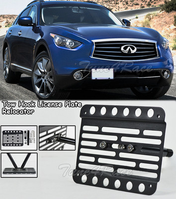 EOS Front Bumper Tow Hook License Plate Mount Bracket – For 2004-2008 Infiniti G35 X Sedan