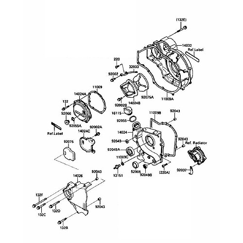 Vis allen inox moteur Kawasaki ZX10 Tomcat 1988 1989 1990