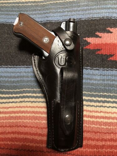 Ruger Mark I II III IV Black Leather Holster w Mag Pouch for 5.5 MK Standard US