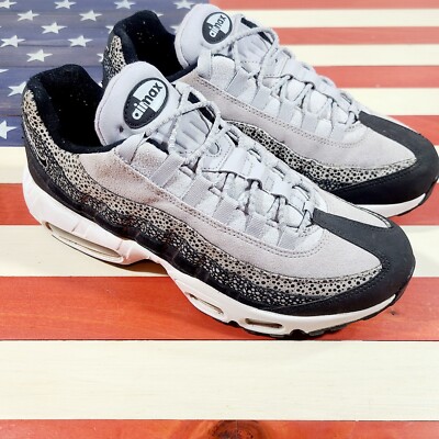 Nike Air Max 95 Premium Black Wolf Grey White Running Shoe [807443