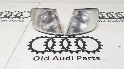 NEW Indicator Set Front Right + Left White Audi 100 C4 Turn Signal Light Indicator