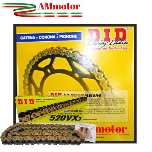 Catena Moto Catena DID 520 106 Maglie Nera - Standard Aperta Con Chiusura A Clip Ricambi Catene Moto