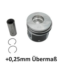 Piston +0.25 mm oversize cylinder 3/4 for VW 2.0 TDI 8V Ø81.26 mm BMM