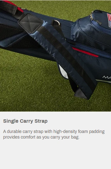 MAXFLI SUNDAY Golf Club Stand Bag - 5 Pockets - 3-Way Padded - Navy USA Flag - Image 4 of 4