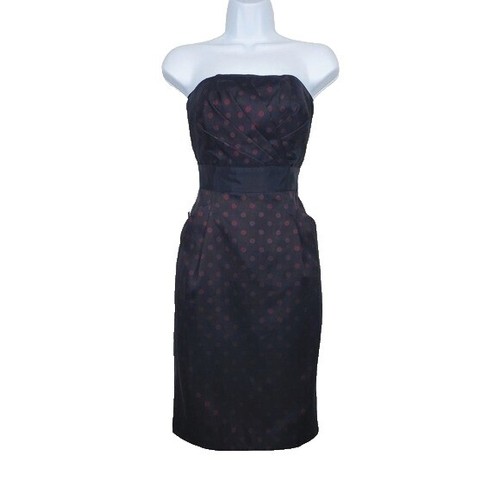 brown polka dot dress white house black market ABIGAIL POLKA DOT ZIP UP MIDI DRESS main image 1