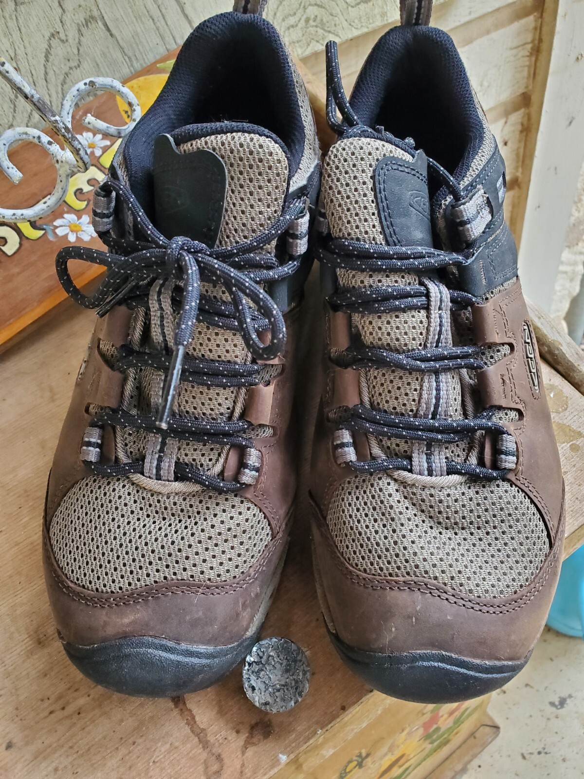 KEEN 1022746 STEENS VENT MENSA TIGRATO Marrone SCARPE DA TREKKING Taglia uomo 9.5