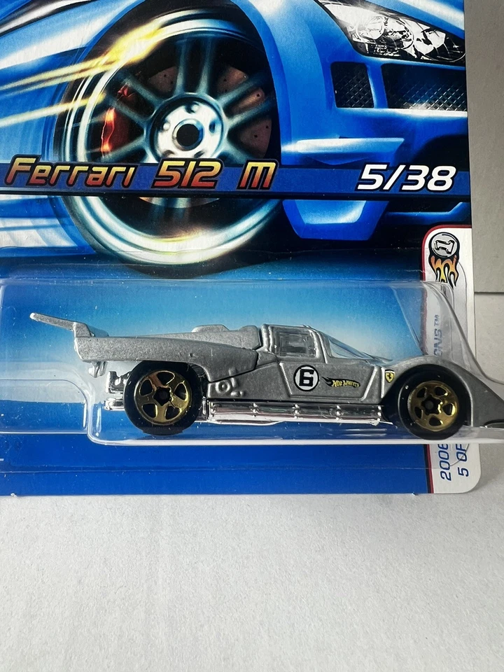 2006 Hot Wheels First Editions Ferrari 512 M Silver 005/223 Small No#6 Tampo - image 2 of 4
