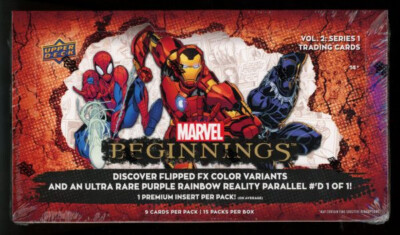 Marvel Beginnings Volume 2 Series 1 Trading Cards Box (Upper Deck 2021)