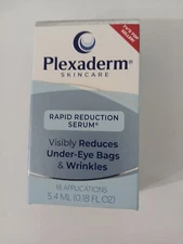 Plexaderm Skin Care Rapid Reduction Serum Bags & Wrinkles 18 applications .18oz