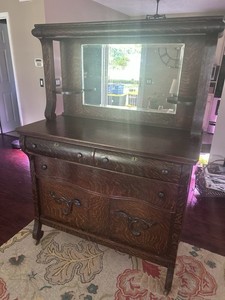 Antique Tiger Oak Sideboard Buffet From The 1920s Great Cond. Guntersville Ala.