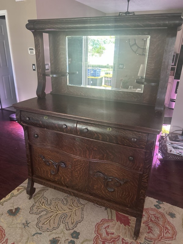 Antique Tiger Oak Sideboard Buffet From The 1920s Great Cond. Guntersville Ala.