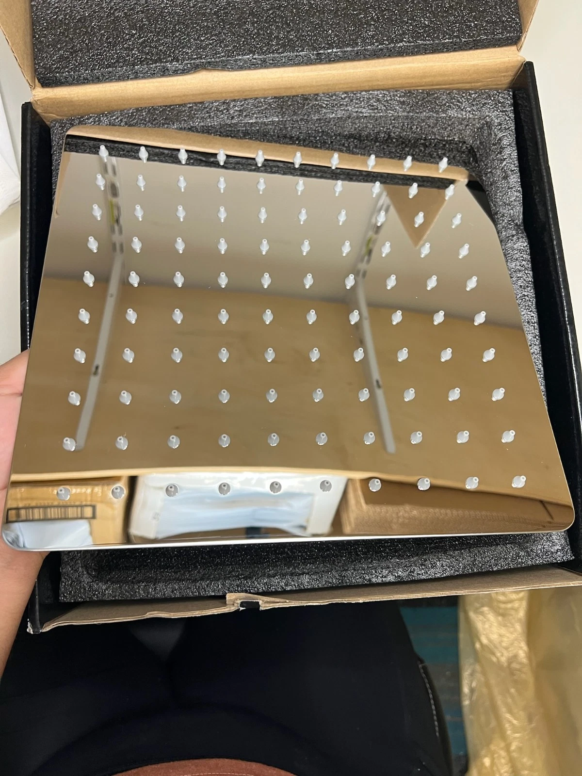 GUAKE High Pressure Rainfall Square Stainless Steel Chrome Shower Head