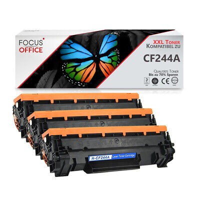 3x TONER für HP LaserJet Pro M15a M15w MFP M28a MFP M28w M18a M18w CF244a 44A