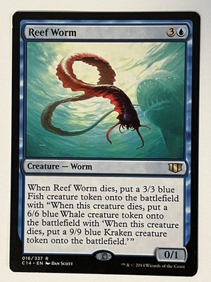 Reef Worm Commander 2014 Non-Foil Regular MTG LP