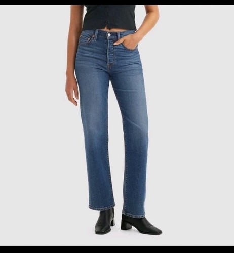 Pantalones de mezclilla rectos Levi's Ribcage para mujer - talla 26x32 - Imagen 1 de 3