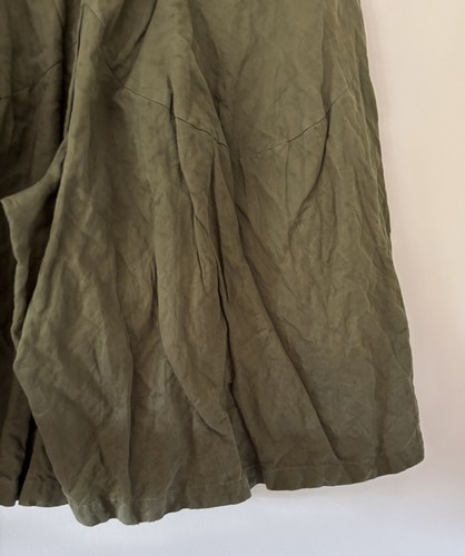 Alpha 60 Ladies Pants Size S Small Khaki Green Structured Extra Wide Leg Crop - Picture 9 of 15