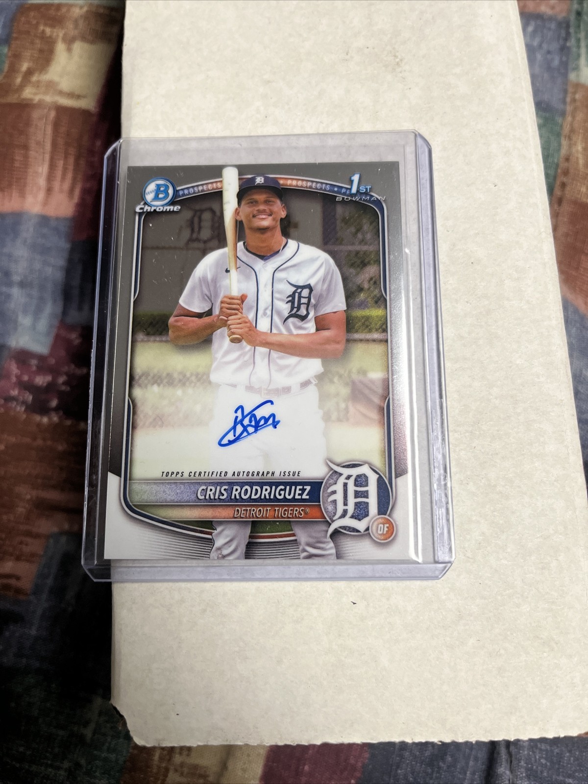 2025 Bowman Chrome Cris Rodriguez 1st Prospects Auto #CPA-CR Detroit Tigers