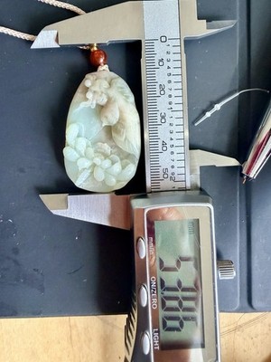 Nephrite Hetian Jade Pendant pink On White Oily Mutton Fat Fish Lotus 玉化桃花粉