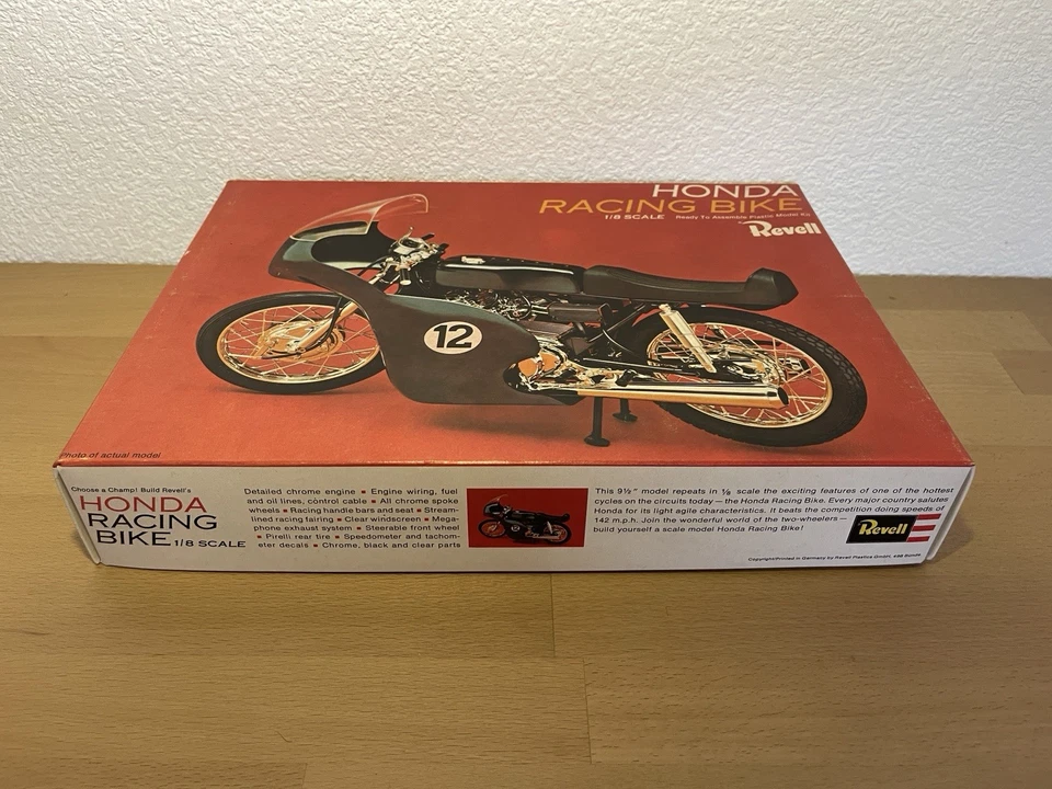 Revell 1/8 Honda H-1234 Racing Motorcycle – 1966 – OVP- Vintage Model Kit –RAR! - Bild 2 von 4