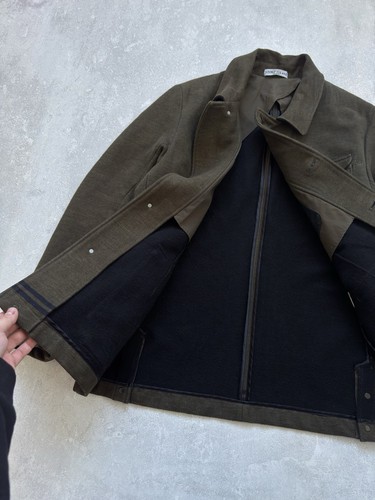 Vintage Stone Island AW 2008 Wool Pocket Dark Green Lined Jacket Italy size XXL - Picture 12 of 19