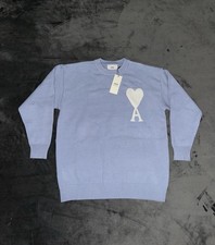 Ami Paris Alexandre Mattiusi Baby Blue Sweatshirt Size Medium 100 Cotton