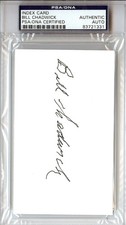 Bill Chadwick Autographed Signed 3x5 Index Card PSA/DNA #83721331 Bill Chadwick Autographed Signed 3x5 Index Card PSA/DNA #83721331