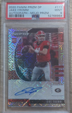 2020 Panini Prizm Draft Jake Fromm Mojo Prizm auto rookie #111/49 PSA 9