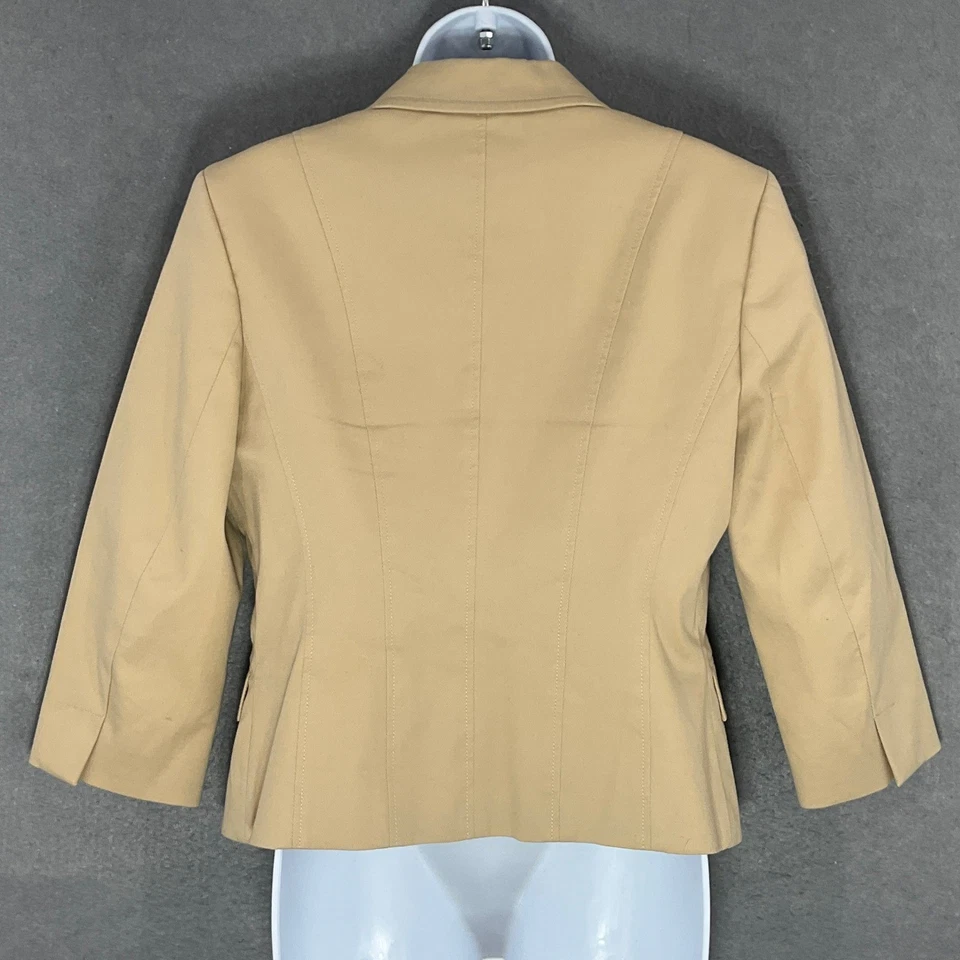 Conjunto de terno feminino ESPRIT Collection blazer e calça bronzeada tamanho 10 vintage carreira - Imagem 3 de 4